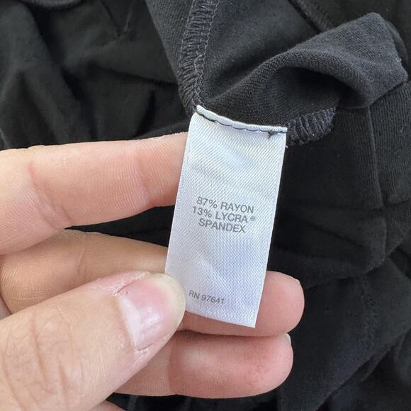 J.Jill Wearever Pants Womens Petite Medium Black Forward-Seam Ankle Stretch Knit - Picture 4 of 8